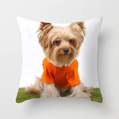 1PC Slatki pas Yorkie BICHON Yorkshire Dekoracija Jastučnica s printom Kauč za spavaću sobu Jastuci za struke Navlaka Jastuk za ukrašavanje automobila
