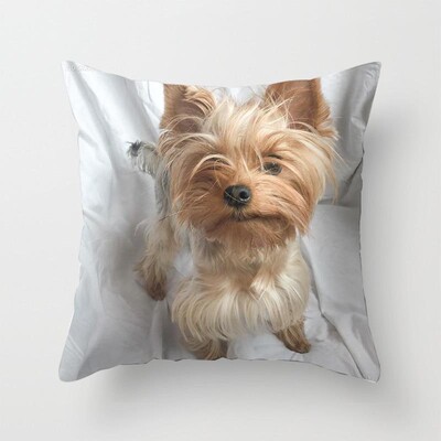 1PC Slatki pas Yorkie BICHON Yorkshire Dekoracija Jastučnica s printom Kauč za spavaću sobu Jastuci za struke Navlaka Jastuk za ukrašavanje automobila