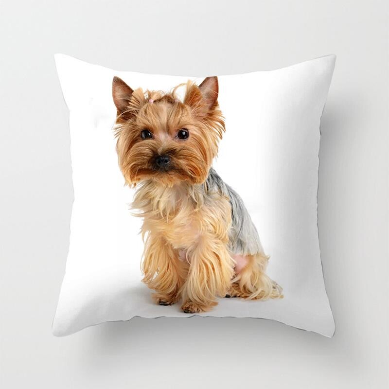 1PC Slatki pas Yorkie BICHON Yorkshire Dekoracija Jastučnica s printom Kauč za spavaću sobu Jastuci za struke Navlaka Jastuk za ukrašavanje automobila