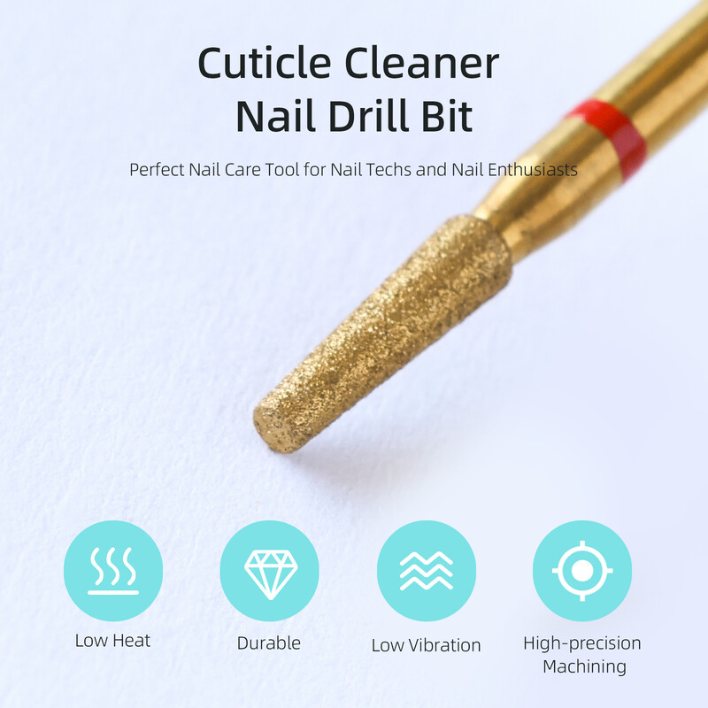 HYTOOS 2 mm sužene svrdla za čišćenje noktiju, ruska dijamantna svrdla za nokte od titana, pribor za čišćenje noktiju za mrtvu kožu
