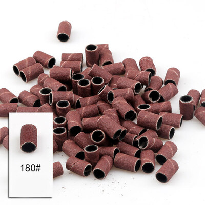 100 komada brusnih traka za brušenje noktiju 80# 120# 180# prstenasti nastavak za brušenje pijeska za električne bušilice Pribor Alati za manikuru