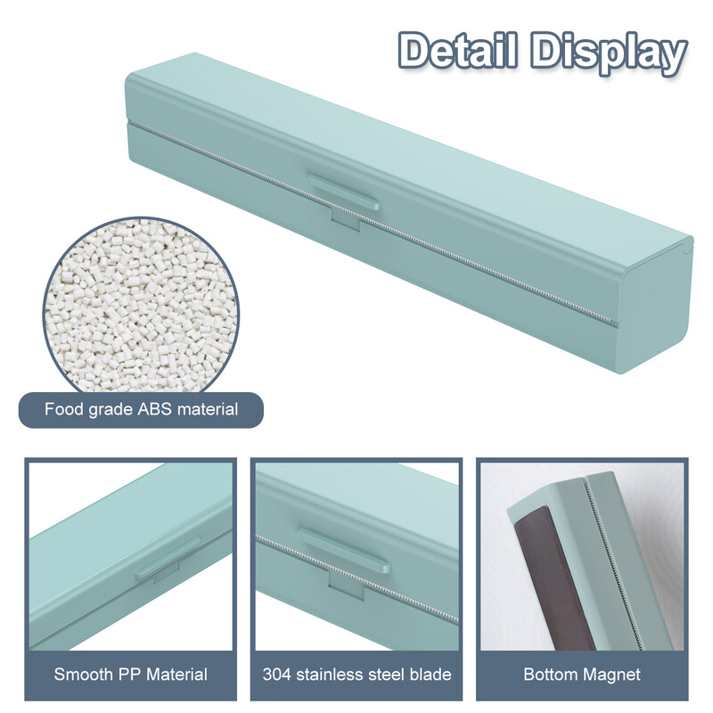 Plėvelės pjaustytuvas Magnetinis lipnios plėvelės dozatorius Plastikinio įvyniojimo dozatorius su pjaustytuvu Daugkartinio naudojimo maisto plėvelės pjaustyklės skarda