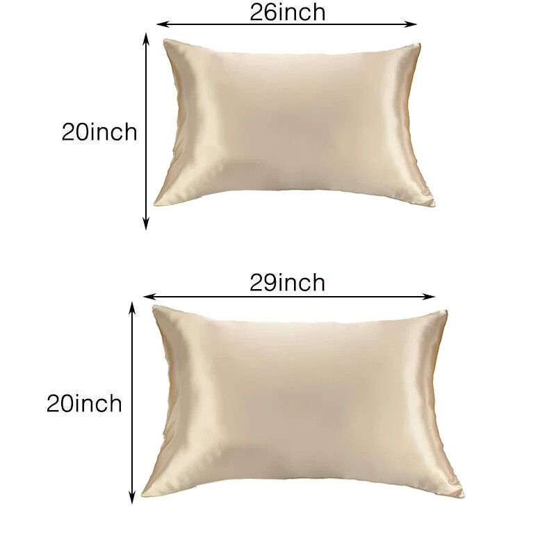 1gb Spilvendrāna Super mīksta Spilvendrāna Ērti Luksusa Satīna Spilvendrānas Matiem un Ādai Hipoalerģiski Atvēsinoši Spilvendrānas