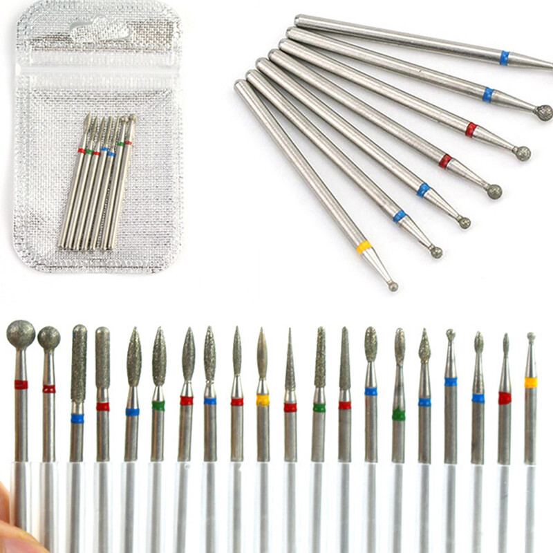 7kom/vreći Glava za brušenje noktiju od volframovog čelika Rezač za manikuru Zanoktice Čiste turpije za nokte Električni set za manikuru za skidanje gela za nokte