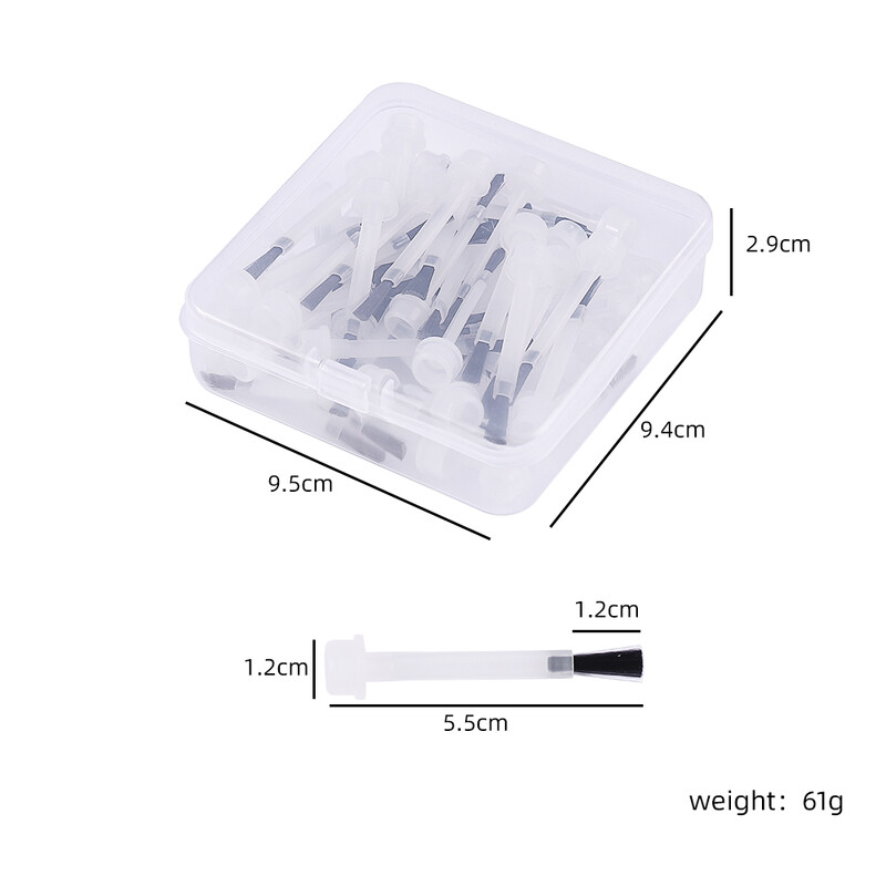 50kom/kutija Četkice za nokte Zamjenske kistove za lakiranje Tekući Aplikator za umakanje Dip Jednokratne glave akrilnog pudera Set za manikuru