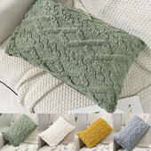 Plišana jastučnica 3D rombova geometrija mekana jastučnica s vezom Jastučnica za dnevni boravak Dekorativna navlaka za kauč 27*44 cm