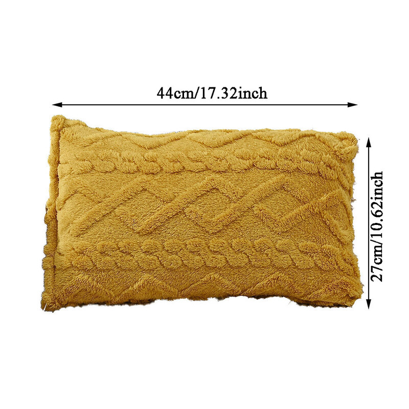 Plišana jastučnica 3D rombova geometrija mekana jastučnica s vezom Jastučnica za dnevni boravak Dekorativna navlaka za kauč 27*44 cm