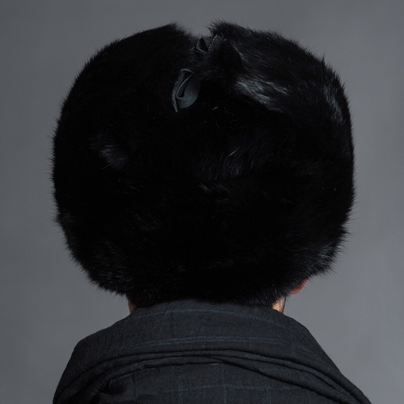 Naiveroo muške zimske tople naušnice muške jednobojne crno smeđe zadebljane kape Leifeng snježne kape Toplije za uši Bomber kape s krznom