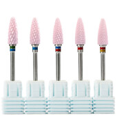 1 kom 2,35 mm konusni vrh za nokte, ružičasta keramička svrdla, električna brusilica za čišćenje zanoktica za manikuru, pedikuru, brusilica