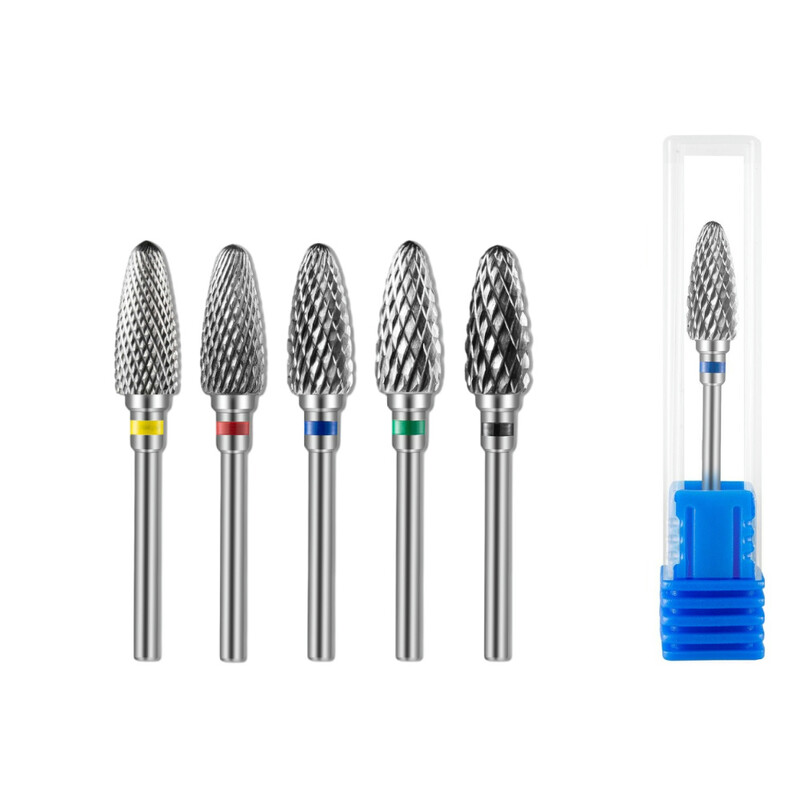 1 KOM Karbidna svrdla za nokte Električna bušilica Turpije Glodalo Manikura Burr Uklanjanje zanoktica Mlaznice Oprema za uređenje noktiju