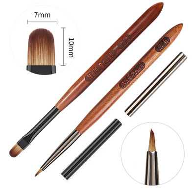 Trokutasta olovka za kist za crtanje noktiju 3D savjeti Fototerapija s uzorkom Akrilna četka za nokte UV gel Alati za DIY manikuru Četke za nokte s drvenom drškom