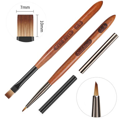 Trokutasta olovka za kist za crtanje noktiju 3D savjeti Fototerapija s uzorkom Akrilna četka za nokte UV gel Alati za DIY manikuru Četke za nokte s drvenom drškom