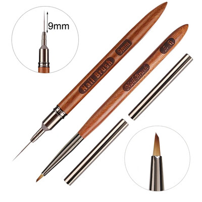 Trokutasta olovka za kist za crtanje noktiju 3D savjeti Fototerapija s uzorkom Akrilna četka za nokte UV gel Alati za DIY manikuru Četke za nokte s drvenom drškom