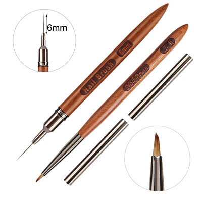 Trokutasta olovka za kist za crtanje noktiju 3D savjeti Fototerapija s uzorkom Akrilna četka za nokte UV gel Alati za DIY manikuru Četke za nokte s drvenom drškom