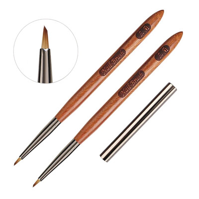 Trokutasta olovka za kist za crtanje noktiju 3D savjeti Fototerapija s uzorkom Akrilna četka za nokte UV gel Alati za DIY manikuru Četke za nokte s drvenom drškom