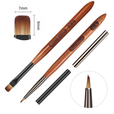 Trokutasta olovka za kist za crtanje noktiju 3D savjeti Fototerapija s uzorkom Akrilna četka za nokte UV gel Alati za DIY manikuru Četke za nokte s drvenom drškom