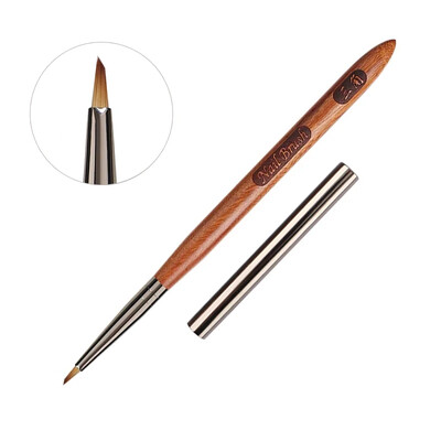 Trokutasta olovka za kist za crtanje noktiju 3D savjeti Fototerapija s uzorkom Akrilna četka za nokte UV gel Alati za DIY manikuru Četke za nokte s drvenom drškom