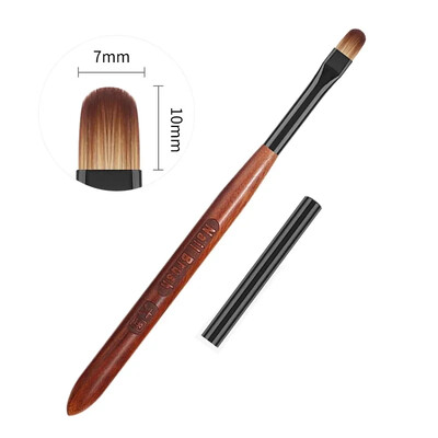 Trokutasta olovka za kist za crtanje noktiju 3D savjeti Fototerapija s uzorkom Akrilna četka za nokte UV gel Alati za DIY manikuru Četke za nokte s drvenom drškom