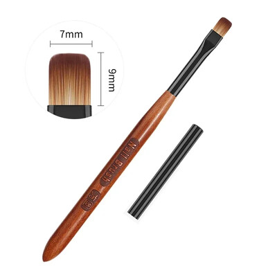 Trokutasta olovka za kist za crtanje noktiju 3D savjeti Fototerapija s uzorkom Akrilna četka za nokte UV gel Alati za DIY manikuru Četke za nokte s drvenom drškom