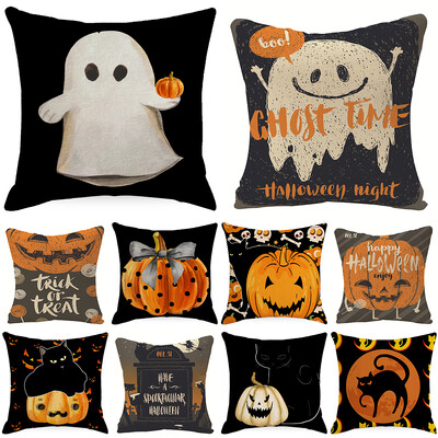 Halloween Pumpkin Ghost Print Pattern Jastuk Navlaka Kućni Dnevni Boravak Sofa Dekoracija Baciti Jastuk 