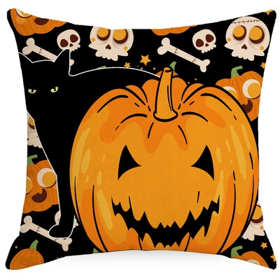 Halloween Pumpkin Ghost Print Pattern Jastuk Navlaka Kućni Dnevni Boravak Sofa Dekoracija Baciti Jastuk 