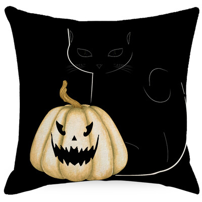 Halloween Pumpkin Ghost Print Pattern Jastuk Navlaka Kućni Dnevni Boravak Sofa Dekoracija Baciti Jastuk 