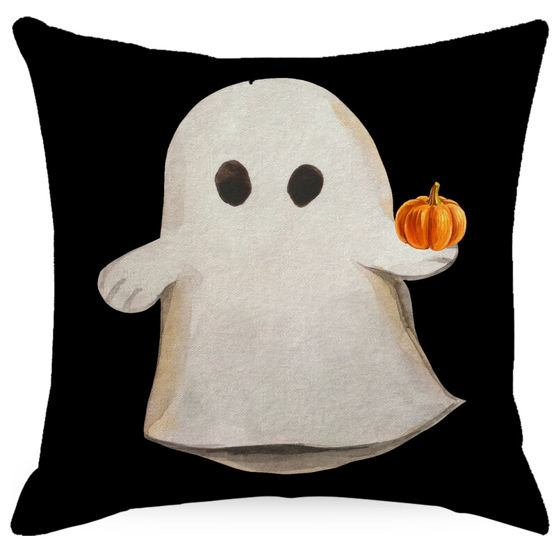 Halloween Pumpkin Ghost Print Pattern Jastuk Navlaka Kućni Dnevni Boravak Sofa Dekoracija Baciti Jastuk 