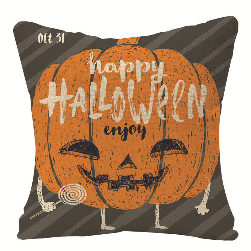 Halloween Pumpkin Ghost Print Pattern Jastuk Navlaka Kućni Dnevni Boravak Sofa Dekoracija Baciti Jastuk 