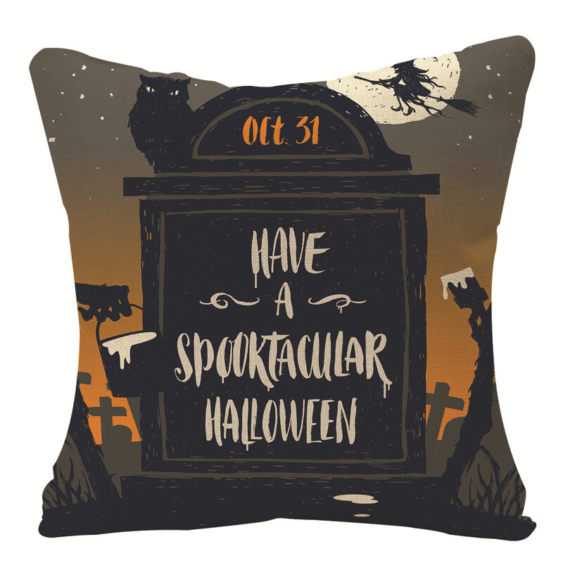 Halloween Pumpkin Ghost Print Pattern Jastuk Navlaka Kućni Dnevni Boravak Sofa Dekoracija Baciti Jastuk 