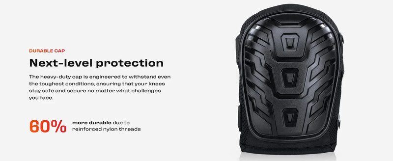 Επαγγελματικές επιγονατίδες για εργασία. Κηπουρική & Κατασκευή Διπλοί ιμάντες και ρυθμιζόμενα κλιπ; Industrial Heavy Duty Tactical