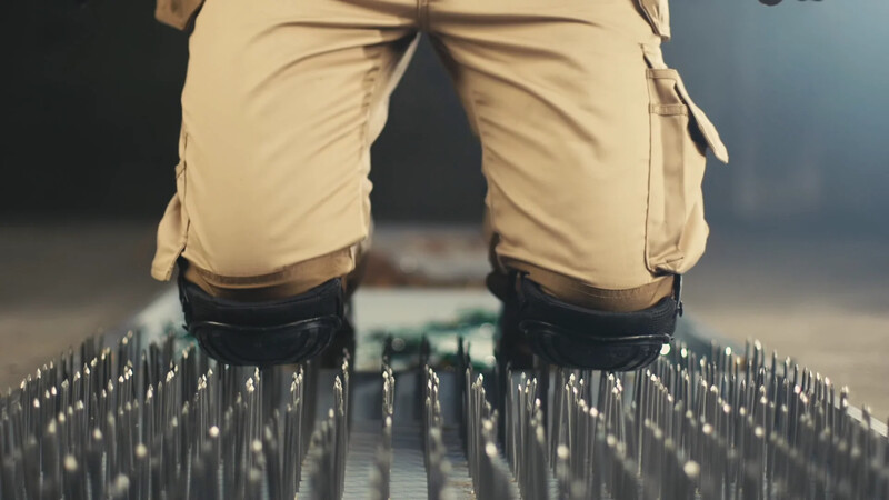 Επαγγελματικές επιγονατίδες για εργασία. Κηπουρική & Κατασκευή Διπλοί ιμάντες και ρυθμιζόμενα κλιπ; Industrial Heavy Duty Tactical