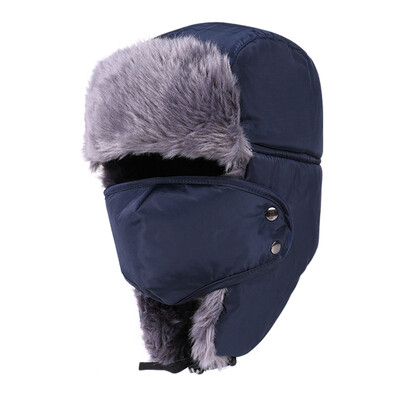 Χειμερινός εξωτερικός ζεστός Unisex Balaclava Earflap Καπέλο Καπέλο Κασκόλ Ανδρικές Γυναίκες Russian Trapper Trooper Snow Ski με κασκόλ, κρύα καπέλα