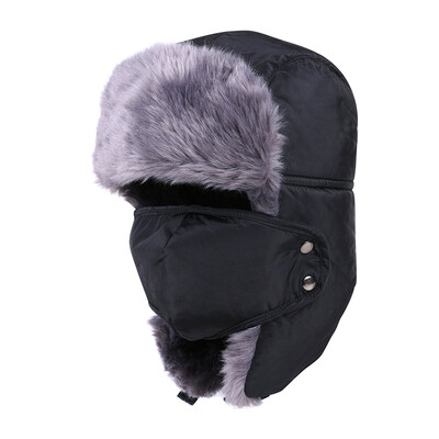 Χειμερινός εξωτερικός ζεστός Unisex Balaclava Earflap Καπέλο Καπέλο Κασκόλ Ανδρικές Γυναίκες Russian Trapper Trooper Snow Ski με κασκόλ, κρύα καπέλα