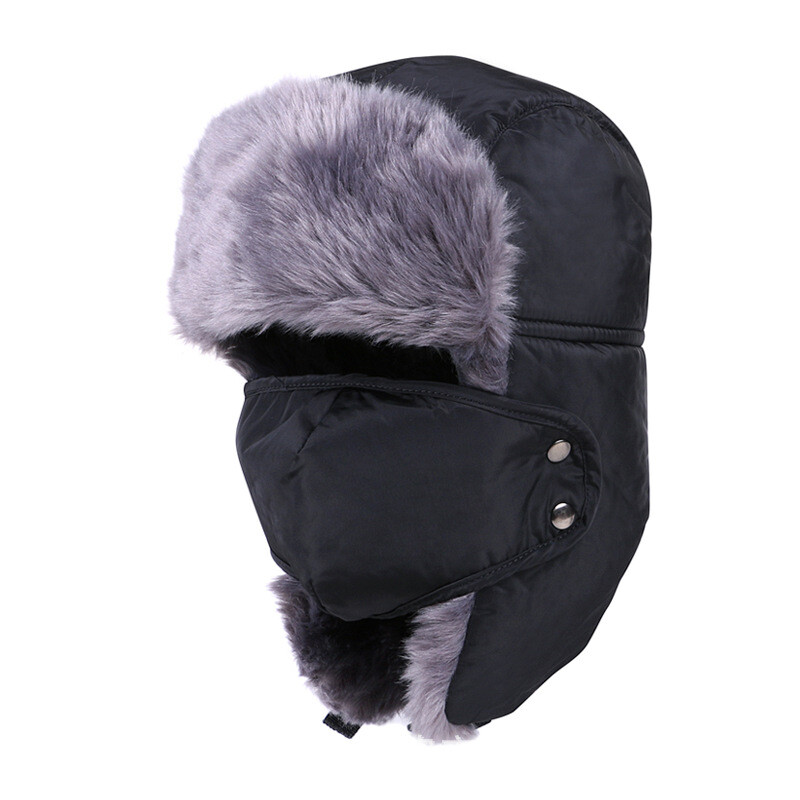 Χειμερινός εξωτερικός ζεστός Unisex Balaclava Earflap Καπέλο Καπέλο Κασκόλ Ανδρικές Γυναίκες Russian Trapper Trooper Snow Ski με κασκόλ, κρύα καπέλα