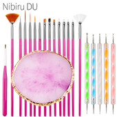 Set četkica za nokte Profesionalni pribor za nokte za crtanje akrilnim UV gelom Dotting Manikura Alati za dizajn noktiju Dodaci za šminkanje