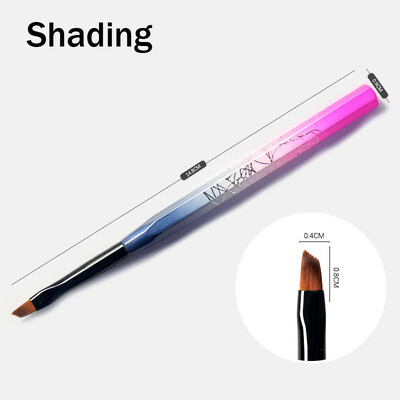 1Pc Nail Art Brush Liner Gradient Shading Paining Σχέδιο Λουλούδια Συμβουλές στυλό Ακρυλικό Gel UV Polish Design Εργαλεία μανικιούρ