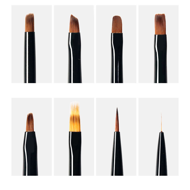 1Pc Nail Art Brush Liner Gradient Shading Paining Σχέδιο Λουλούδια Συμβουλές στυλό Ακρυλικό Gel UV Polish Design Εργαλεία μανικιούρ
