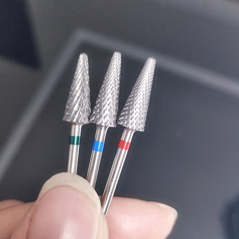 EasyNail~3/32'' volframist terasest küünepuuriotsakuga küüneviil Karbiidotsik Geelieemaldaja Küünepuhastusvahend Millings Bit M0413