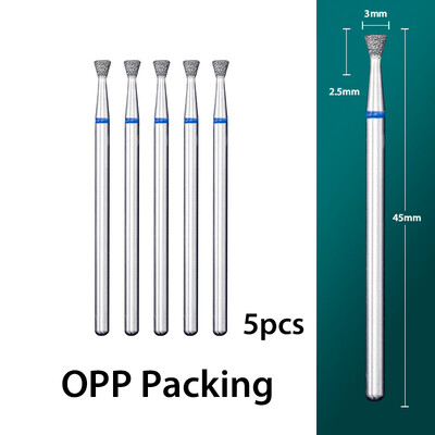 5 τμχ/παρτίδα Διαμαντένιο τρυπάνι νυχιών Επιδερμίδα Clean Burr Milling Cuticle Cutter Drill Bets Αξεσουάρ μανικιούρ