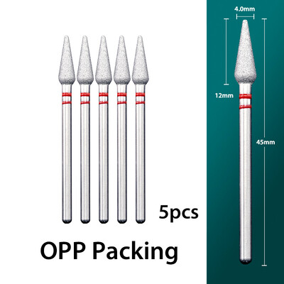 5 τμχ/παρτίδα Διαμαντένιο τρυπάνι νυχιών Επιδερμίδα Clean Burr Milling Cuticle Cutter Drill Bets Αξεσουάρ μανικιούρ