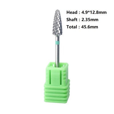EasyNail ~ 3/32 `` Bullet Tungsten Steel Nail Drill Bit nagu instrumenti karbīda sprausla Gēla noņemšanas līdzeklis Nagu tīrīšanas līdzeklis frēzēšanas uzgaļi 3 izmēri