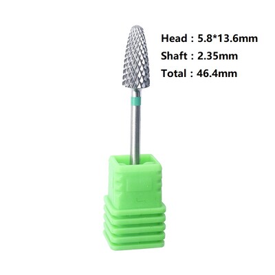 EasyNail ~ 3/32 `` Bullet Tungsten Steel Nail Drill Bit nagu instrumenti karbīda sprausla Gēla noņemšanas līdzeklis Nagu tīrīšanas līdzeklis frēzēšanas uzgaļi 3 izmēri