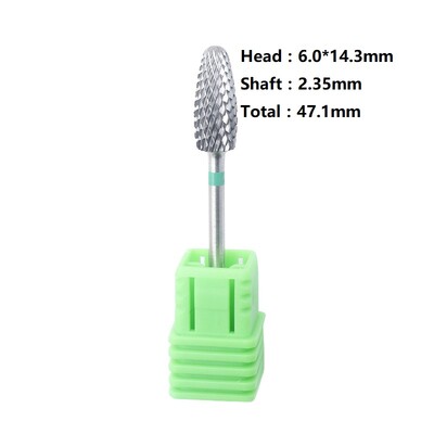 EasyNail ~ 3/32 `` Bullet Tungsten Steel Nail Drill Bit nagu instrumenti karbīda sprausla Gēla noņemšanas līdzeklis Nagu tīrīšanas līdzeklis frēzēšanas uzgaļi 3 izmēri