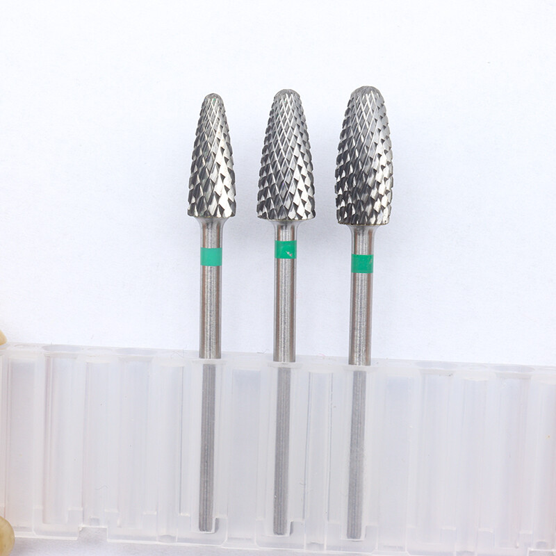 EasyNail~3/32 '' Bullet Tungsten Steel Nail Drill Bit küünetööriistad Karbiidotsik Geelieemaldaja Küüntepuhastusvahend Frees, 3 suurust