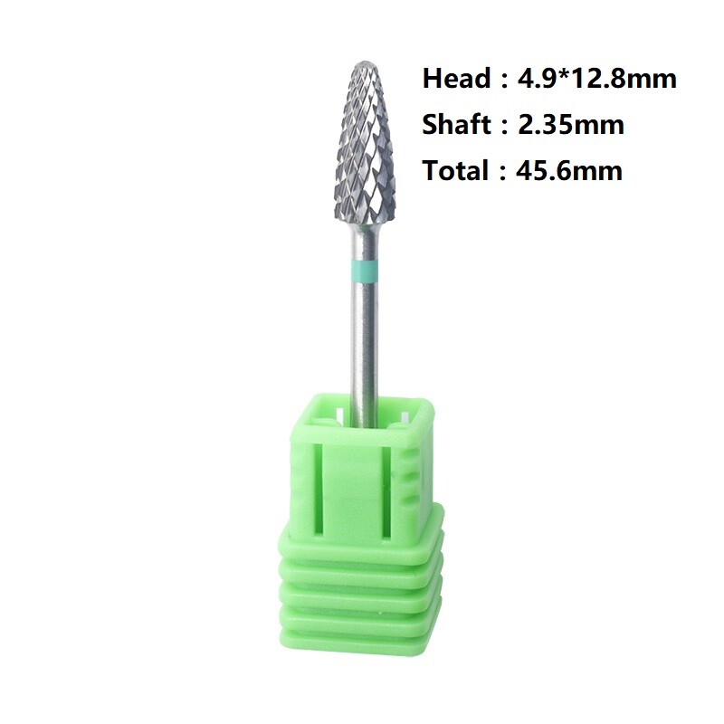 EasyNail~3/32 '' Bullet Tungsten Steel Nail Drill Bit küünetööriistad Karbiidotsik Geelieemaldaja Küüntepuhastusvahend Frees, 3 suurust