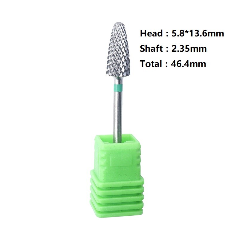 EasyNail~3/32 '' Bullet Tungsten Steel Nail Drill Bit küünetööriistad Karbiidotsik Geelieemaldaja Küüntepuhastusvahend Frees, 3 suurust