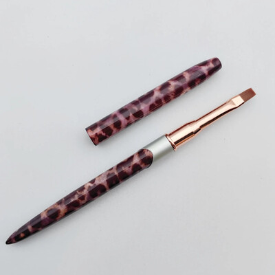 Πινέλο νυχιών Λεοπάρ λαβή Ακρυλικό πινέλο στυλό νυχιών Τζελ σκάλισμα Building Dotting Εργαλείο σχεδίασης επένδυση Βούρτσες ζωγραφικής Προμήθειες νυχιών