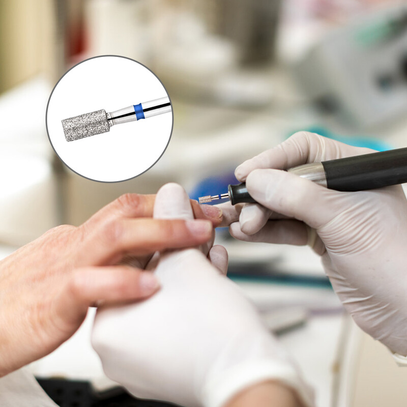 TP 2 vnt./stal. Deimantinis nagų gręžtuvas, frezavimo pjaustytuvas Nail Art Grąžtas odelių valymo pjoviklis elektriniams frezavimo įrankiams.