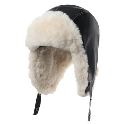 SupSindy Ανδρικό καπέλο χειμερινού βομβαρδισμού μοτοσυκλέτα εξωτερικού χώρου Αντιανεμικό ζεστό ψεύτικο γούνα πιλοτικό καπέλο αυτιού Δερμάτινο θερμικό καπέλο χιονιού Ushanka