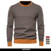 AIOPESON Cotton Loose Pullovers Ανδρικά Πουλόβερ Casual Ζεστή Ποιότητα Πλεκτά Ανδρικά Πλεκτά Πουλόβερ Χειμερινής Μόδας Ανδρικά Πουλόβερ